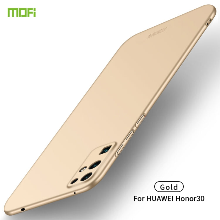 For Huawei Honor 30 MOFI Frosted PC Ultra-thin Hard Case(Gold)