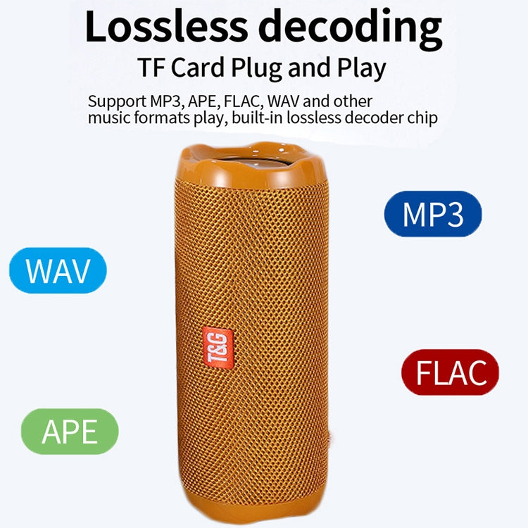 T&G TG191 10W Water-resistant Bluetooth Speaker Stereo Double Diaphragm Subwoofer Portable Audio FM Radio(Gray)