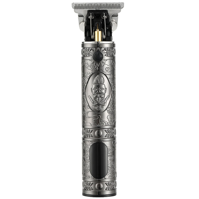 VGR V-228 5W USB Retro Engraving Hair Clipper with LED Digital Display (Silver)