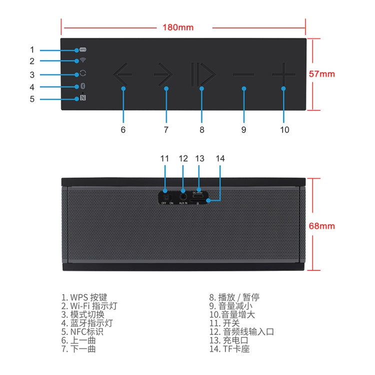 Portable Bluetooth Wireless Loudspeaker Sound System Stereo Music Surround Water-resistant Outdoor Speakerer
