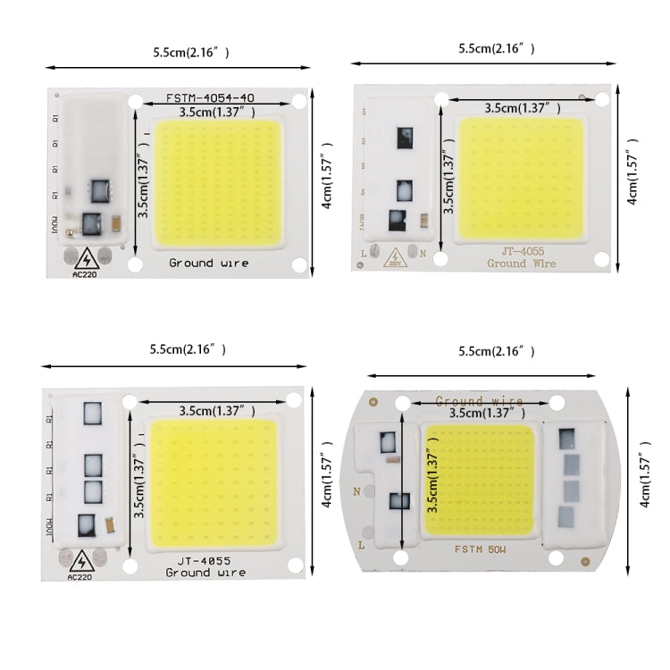 High Power 220V LED FloodlightCool/Warm White COB LED Chip IP65 Smart IC Driver Lamp(30W white)