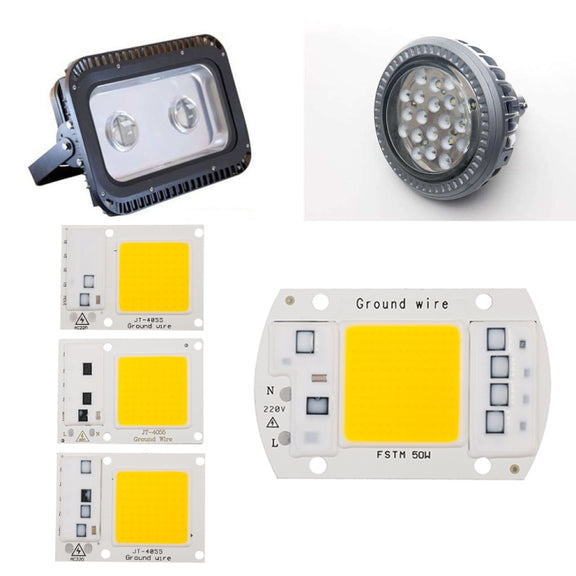 High Power 220V LED FloodlightCool/Warm White COB LED Chip IP65 Smart IC Driver Lamp(30W white)