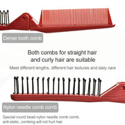 Portable Travel Folding Comb Anti-static Massage Comb(Yellow Wood Grain)