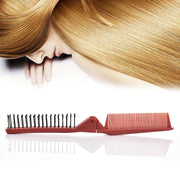 Portable Travel Folding Comb Anti-static Massage Comb(Yellow Wood Grain)
