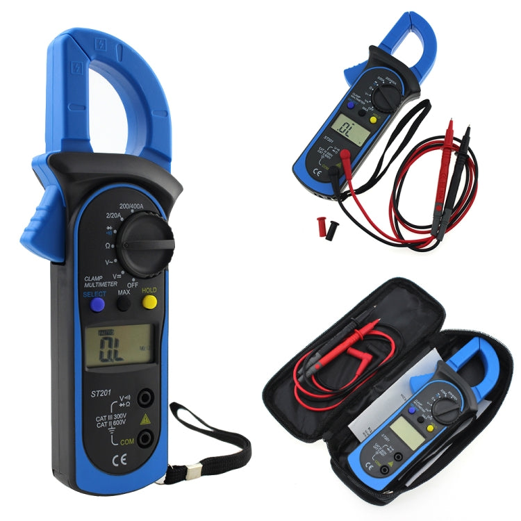 ANENG ST201 AC And DC Digital Clamp Multimeter Voltage And Current Measuring Instrument Tester( Blue)
