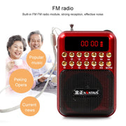 Portable Rechargeable FM Radio Receiver Speaker, Support USB / TF Card / Music MP3 Player(Red)