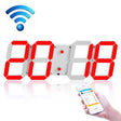 LED Digital Clock Living Room Wall Clock Creative WIFI Clock US Plug, Style:4 Bit WIFI, Color:Hollow Red - Wall Clock by PMc TechLife | Online Shopping South Africa | PMc TechLife | Buy Now Pay Later Mobicred
