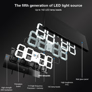 LED Digital Clock Living Room Wall Clock Creative WIFI Clock US Plug, Style:4 Bit WIFI, Color:Hollow Red