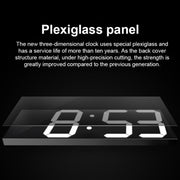 LED Digital Clock Living Room Wall Clock Creative WIFI Clock US Plug, Style:4 Bit WIFI, Color:Sealed Box White