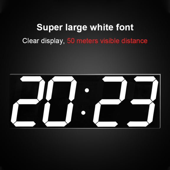LED Digital Clock Living Room Wall Clock Creative WIFI Clock US Plug, Style:4 Bit WIFI, Color:Sealed Box White