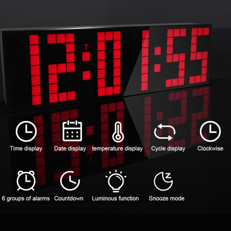 Digital Electronic Alarm Clock Creative LED Desk Clock US Plug, Style:4 Digits 7 Segments(Red Light)