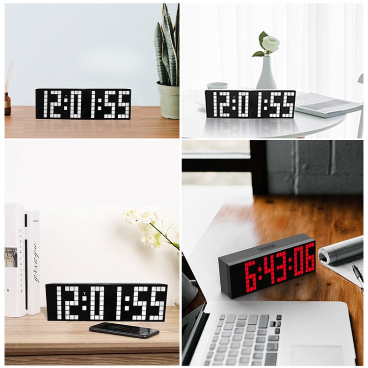Digital Electronic Alarm Clock Creative LED Desk Clock US Plug, Style:4 Digits 7 Segments(Green Light)