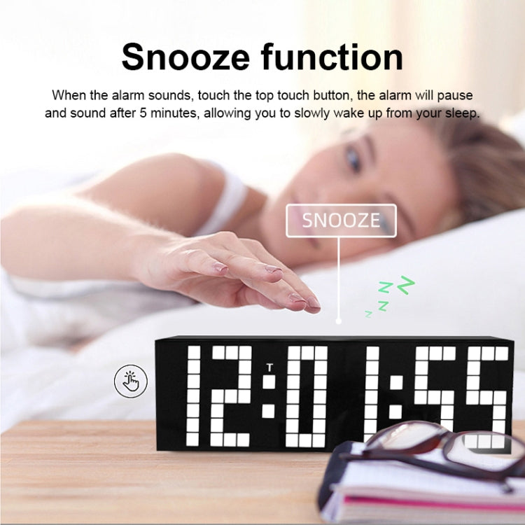 Digital Electronic Alarm Clock Creative LED Desk Clock US Plug, Style:4 Digits 7 Segments(Green Light)