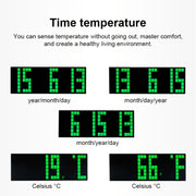 Digital Electronic Alarm Clock Creative LED Desk Clock US Plug, Style:4 Digits 7 Segments(Green Light)
