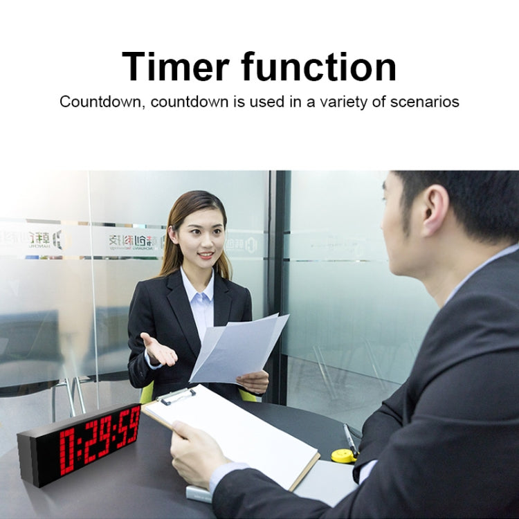 Digital Electronic Alarm Clock Creative LED Desk Clock US Plug, Style:6 Digits 5 Segments(Blue Light)