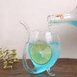 300ML Creative Glass Mug Milk Cup with straw Cold Drink Cup Juice Mug Wine Glass - Vacuum Thermoses & Cups by PMC TechLife | Online Shopping South Africa | PMC TechLife