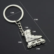 Creative Simulation Skates Keychain Personalized Pendant Gift(Gold)
