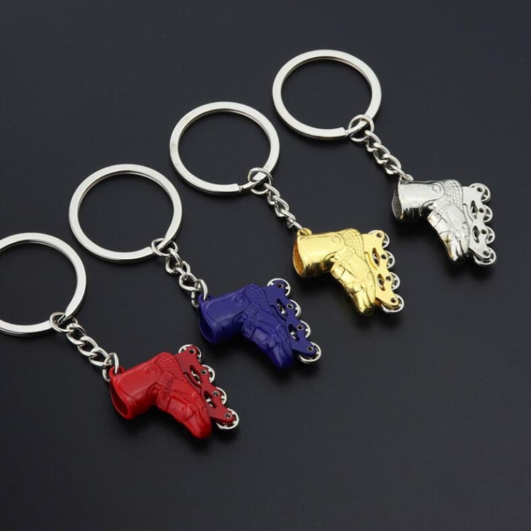 Creative Simulation Skates Keychain Personalized Pendant Gift(Gold)
