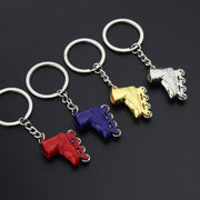 Creative Simulation Skates Keychain Personalized Pendant Gift(Gold)