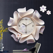 Creative Wall Clock Pure Hand-painted Wall Clock(Purple)