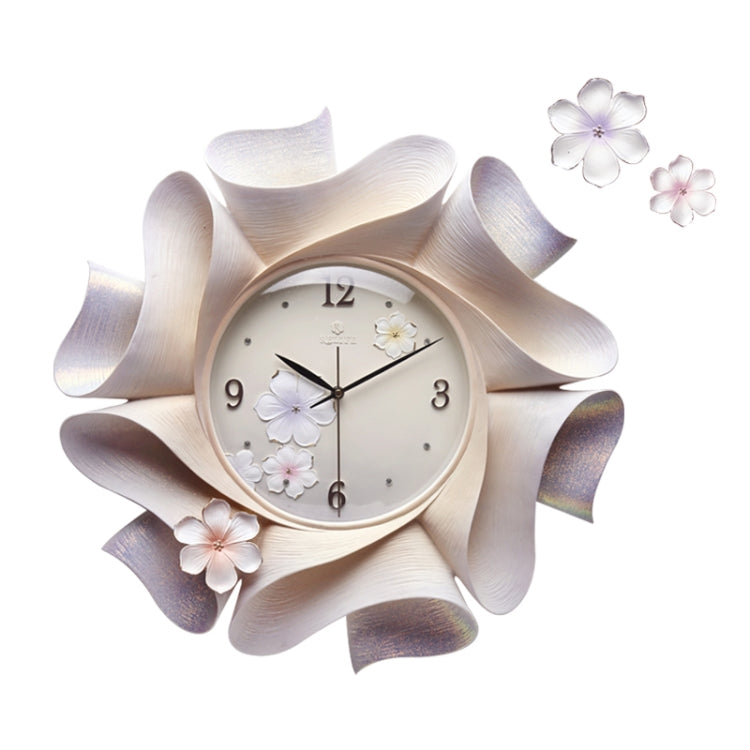 Creative Wall Clock Pure Hand-painted Wall Clock(Purple)