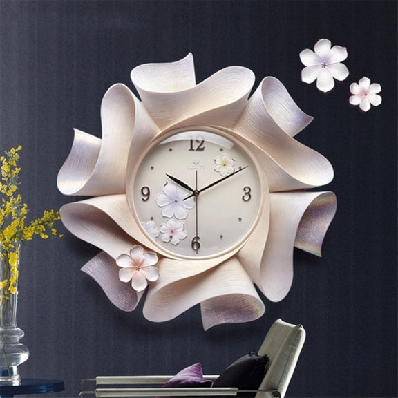 Creative Wall Clock Pure Hand-painted Wall Clock(Purple)