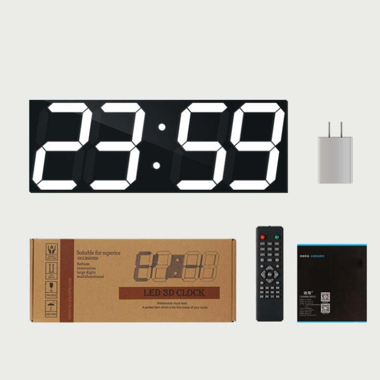 Wall Sticker LED Wall Clock Decorative Clock Creative Acrylic Mirror Clock US Plug, Style:Remote Version Sealed Box(White Font)