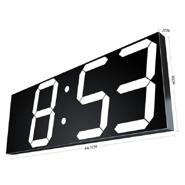 Wall Sticker LED Wall Clock Decorative Clock Creative Acrylic Mirror Clock US Plug, Style:Remote Version Sealed Box(Green Font)