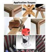 H-6 Woodworking Electric Trimming And Slotting Engraving Machine, Plug Type:AU Plug