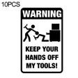 10 PCS QYPF Warning Sticker Funny Prank Car Sticker Vinyl Decoration, Size: 11.8 x 18.3cm (Black) - Decorative Sticker by PMC TechLife | Online Shopping South Africa | PMC TechLife | Buy Now Pay Later Mobicred