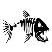 10 PCS YOJA Mad Fish Funny Decal Car Window Decoration Vinyl Stickers Motorcycle Accessories, Size: 11x7cm (Black)