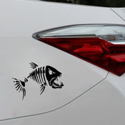 10 PCS YOJA Mad Fish Funny Decal Car Window Decoration Vinyl Stickers Motorcycle Accessories, Size: 11x7cm (Black)