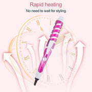 Hair Styling Tool Hair Curler Roller Spiral Curling Iron(Blue)