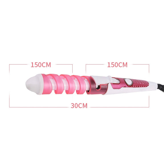 Hair Styling Tool Hair Curler Roller Spiral Curling Iron(Orange)
