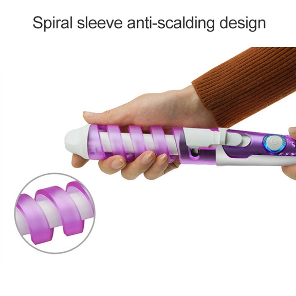 Hair Styling Tool Hair Curler Roller Spiral Curling Iron(Pink)