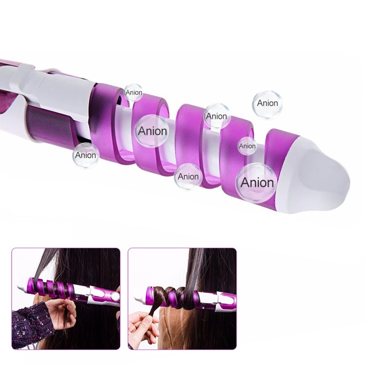 Hair Styling Tool Hair Curler Roller Spiral Curling Iron(Pink)