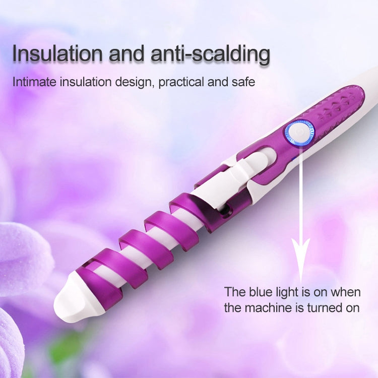 Hair Styling Tool Hair Curler Roller Spiral Curling Iron(Pink)