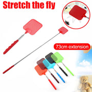 Creative Retractable Plastic Fly Swatter Summer Supplies Mosquito Swatter(Red)