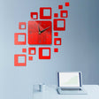 Home Mirror Surface Sticker Home Office Decorative Mirrors 3D Stereo Clock Acrylic Mirror Clock Block Combination Clock(Red) - Wall Clock by PMc TechLife | Online Shopping South Africa | PMc TechLife | Buy Now Pay Later Mobicred