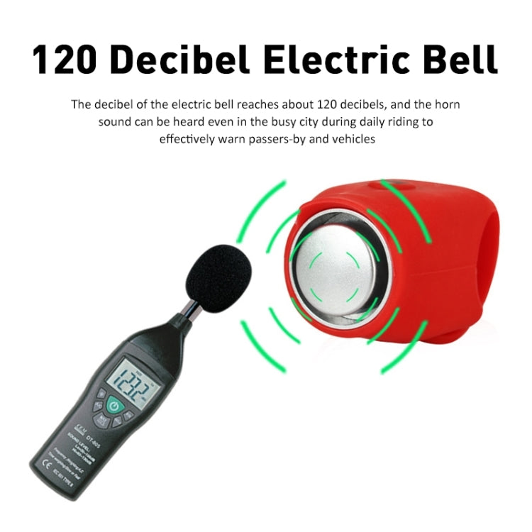 120 dB Bicycle Bell Mountain Bike Electric Horn(Red)