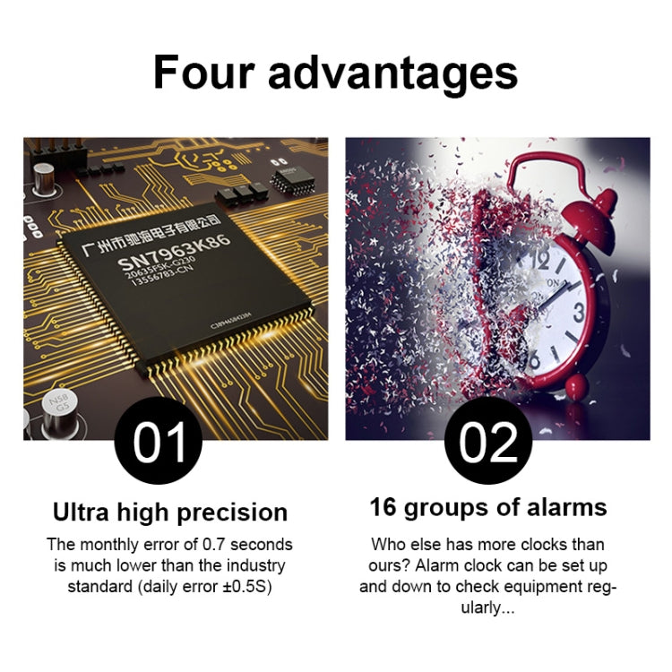 Multifunctional LED Wall Clock Creative Digital Clock, Style:Hollow Remote Control(Red Font)