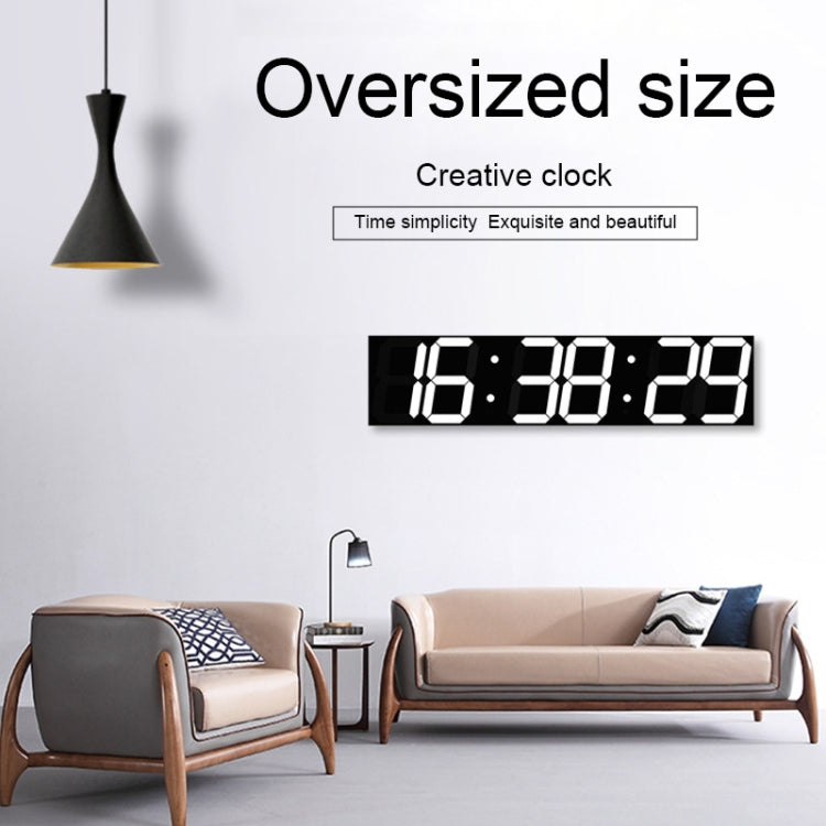 Multifunctional LED Wall Clock Creative Digital Clock, Style:Sealed Box Remote Control(Blue Font)