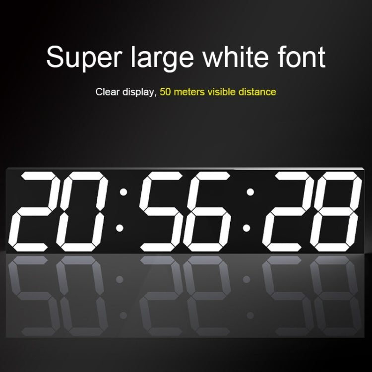 Multifunctional LED Wall Clock Creative Digital Clock, Style:Sealed Box Remote Control(Blue Font)