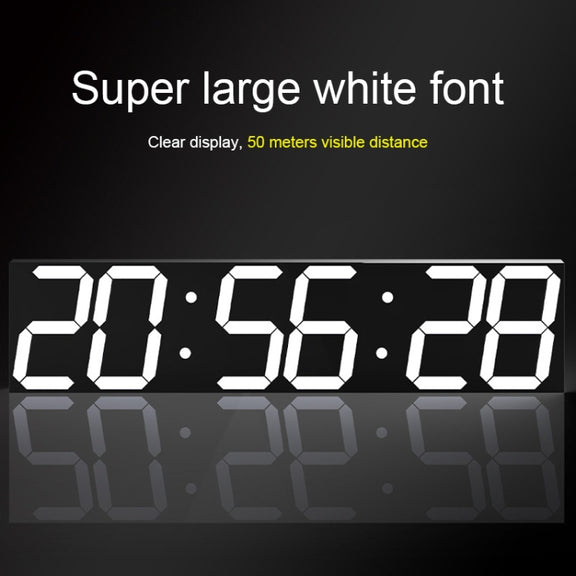 Multifunctional LED Wall Clock Creative Digital Clock, Style:Sealed Box Remote Control(Blue Font)