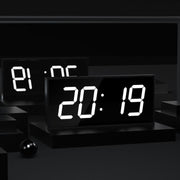 LED Large Screen Digital Electronic Clock Remote Control Double-sided Wall Clock (White)