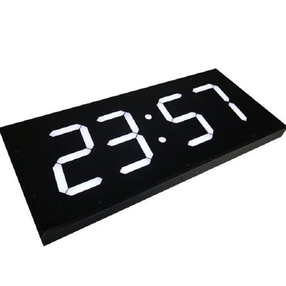 LED Large Screen Digital Electronic Clock Remote Control Double-sided Wall Clock (White)