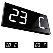 LED Large Screen Digital Electronic Clock Remote Control Double-sided Wall Clock (White)
