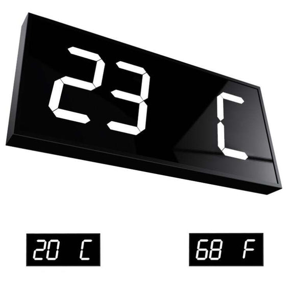 LED Large Screen Digital Electronic Clock Remote Control Double-sided Wall Clock (Red)