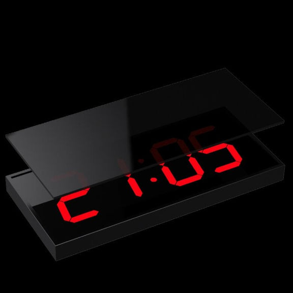 LED Large Screen Digital Electronic Clock Remote Control Double-sided Wall Clock (Red)