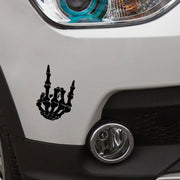 10 PCS QYPF Skull Finger Pattern Car Sticker Vinyl Decoration, Size: 13x18cm(Black)